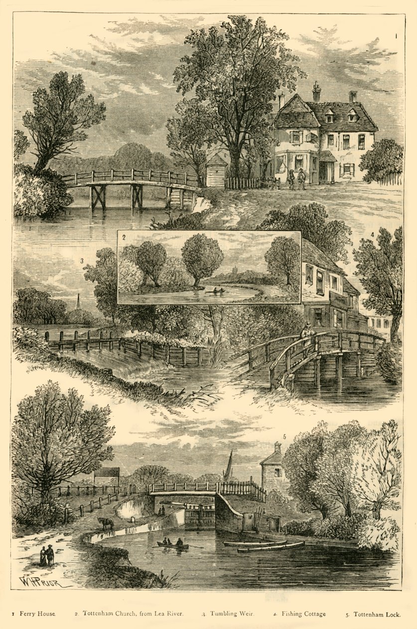 Kilátás a Lea folyóra, 1876. alkotó: Unbekannt