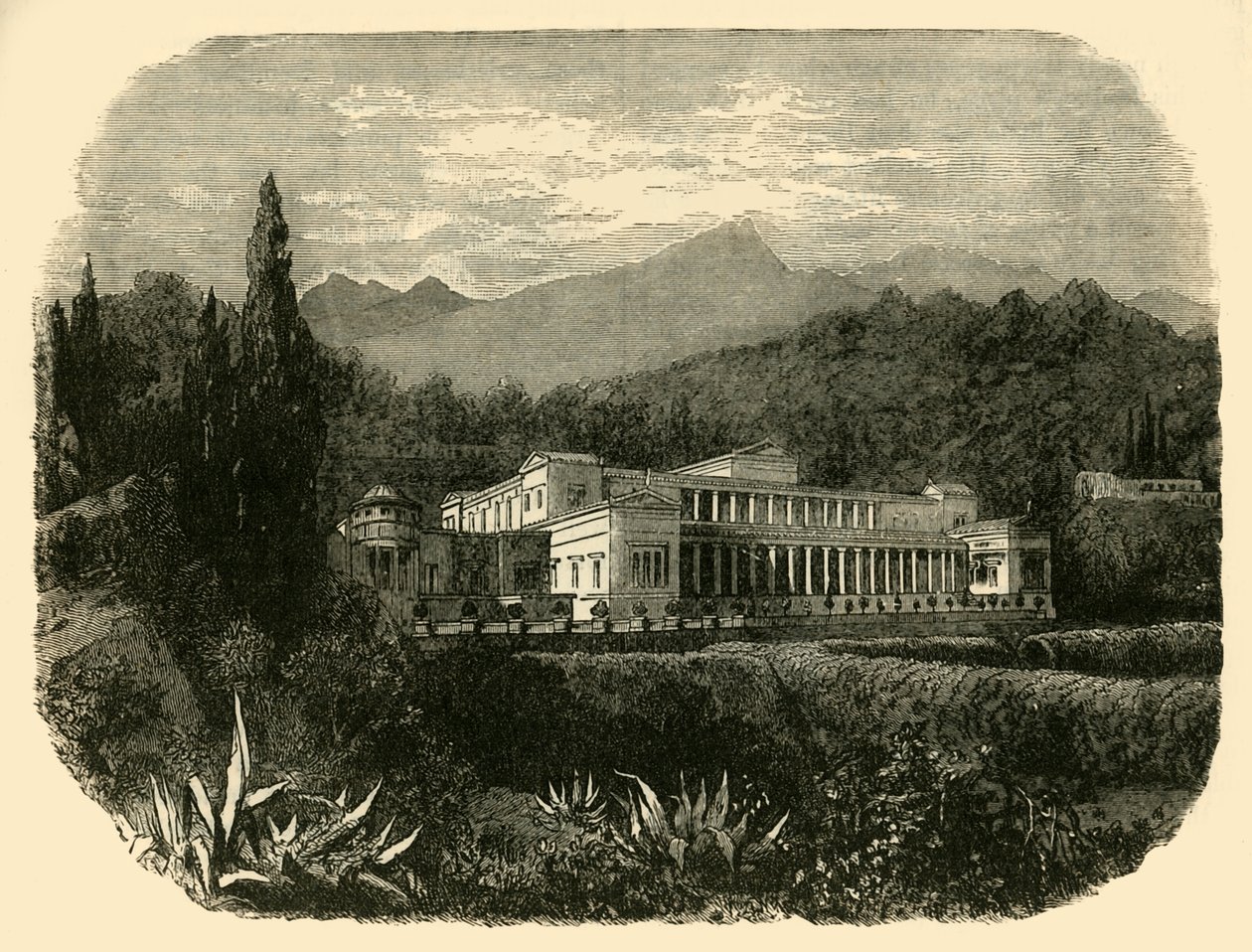 Az ifjabb Plinius villája, 1890. alkotó: Unbekannt