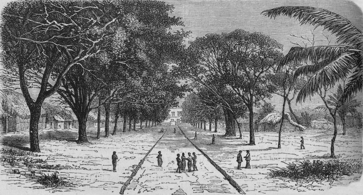 Falu Afrika nyugati partján, 1880 alkotó: Unbekannt
