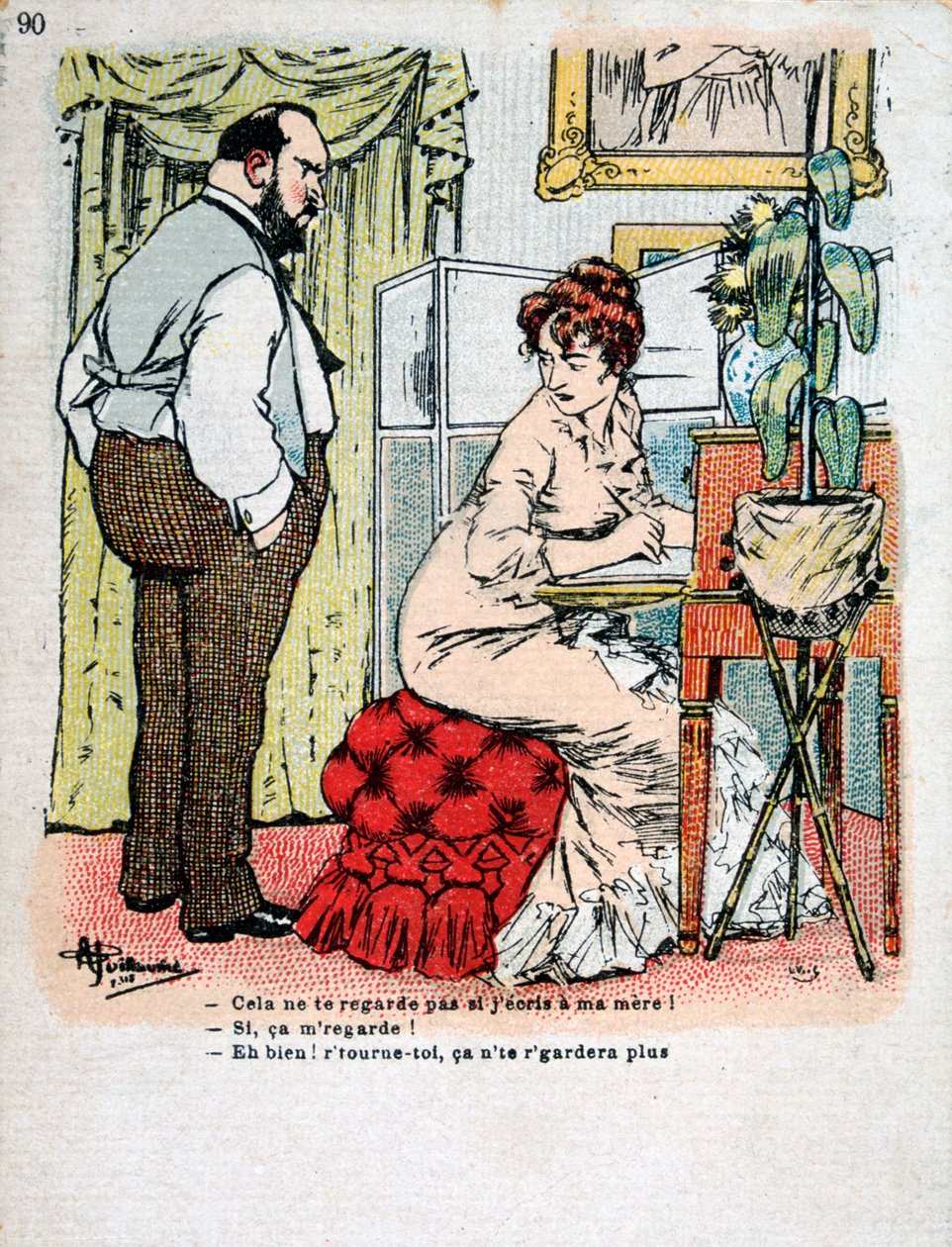 Vintage francia képeslap, c1900 alkotó: Unbekannt