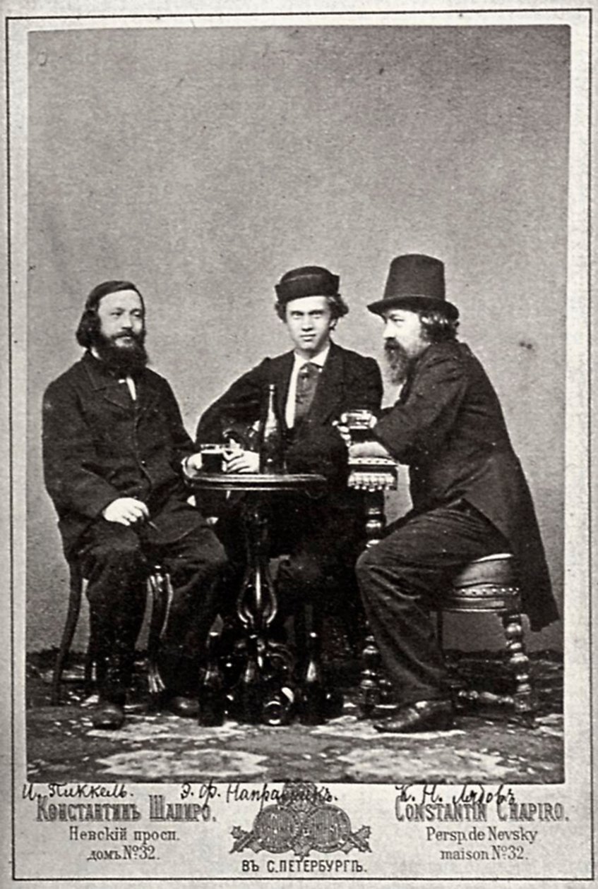 Johann Pickel hegedűművész Eduard Nápravník és Anatolij Ljadov zeneszerzőkkel, XIX. alkotó: Unbekannt
