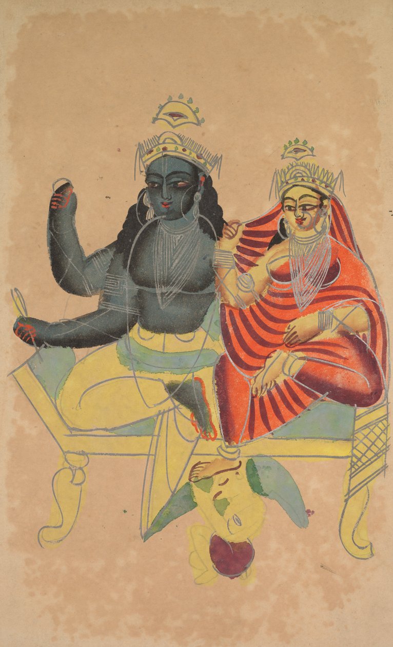 Visnu és Laksmi, 1800-as évek. alkotó: Unbekannt