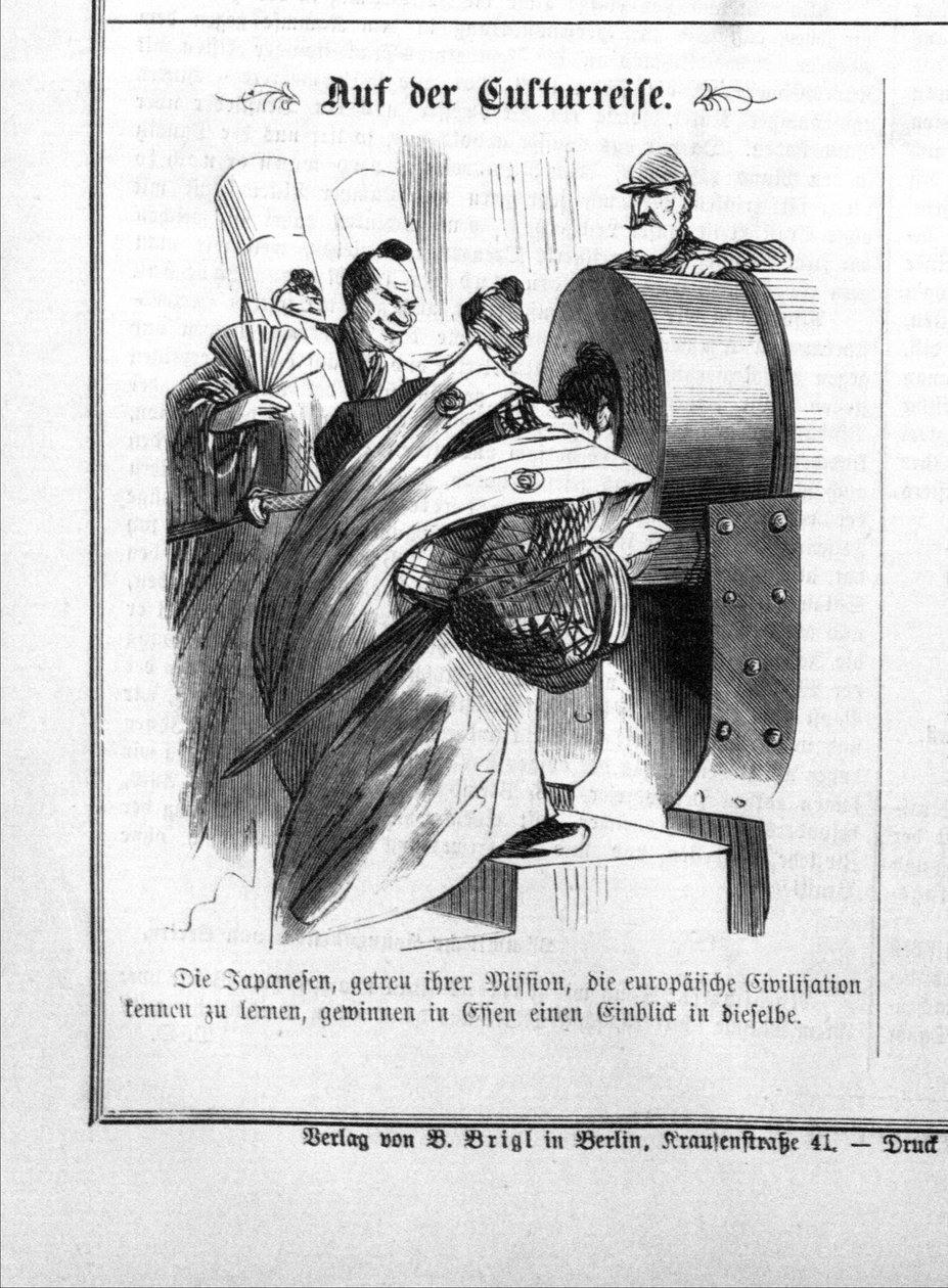 Az Iwakura misszió látogatása az esseni Krupp gyárban, 1873. alkotó: Unbekannt