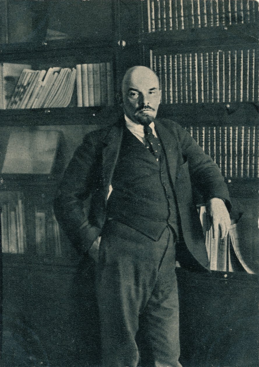 Vlagyimir Ilics Lenin, orosz bolsevik vezető, a Kremlben, Moszkva, Oroszország, 1918. október alkotó: Unbekannt