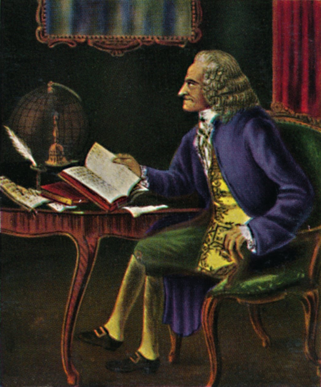 Voltaire 1694-1778. - Carmontel festménye, 1934. alkotó: Unbekannt