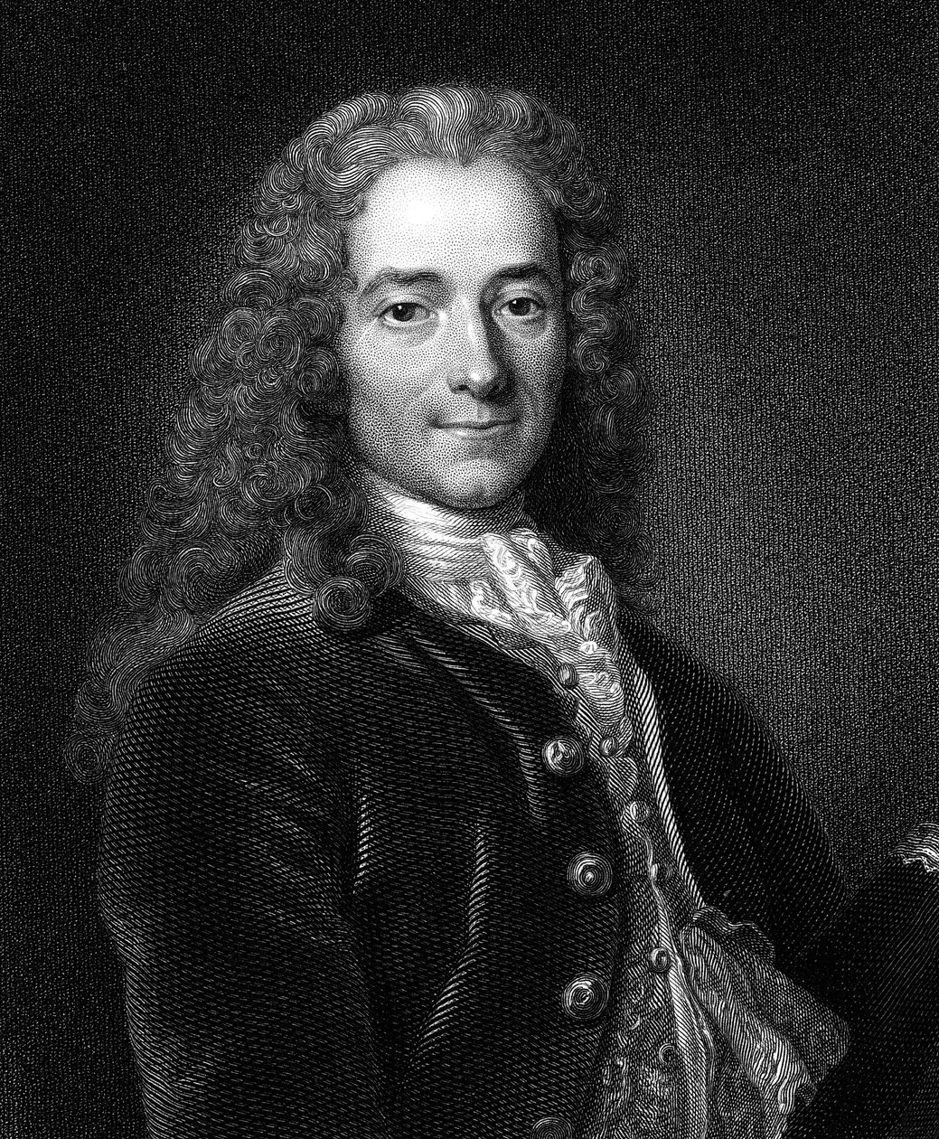 Voltaire, 18. századi francia író, drámaíró, szatirikus és íróember alkotó: Unbekannt