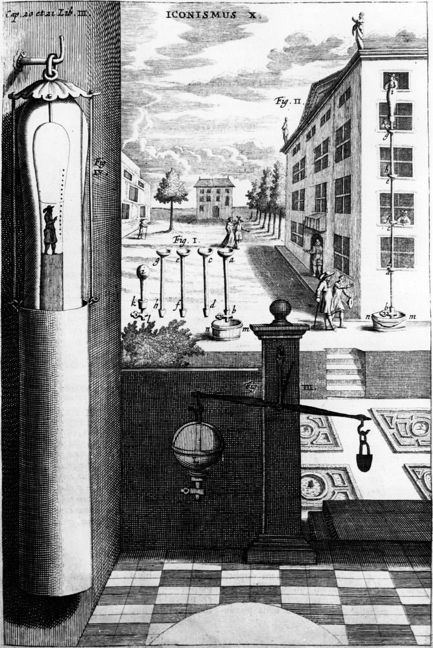 Guericke vízbarométeréből, 1672 alkotó: Unbekannt