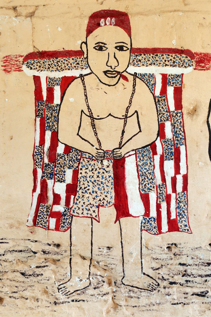 Voodoo falfestmény egy kolostoron. Togoville, Togo alkotó: Unbekannt