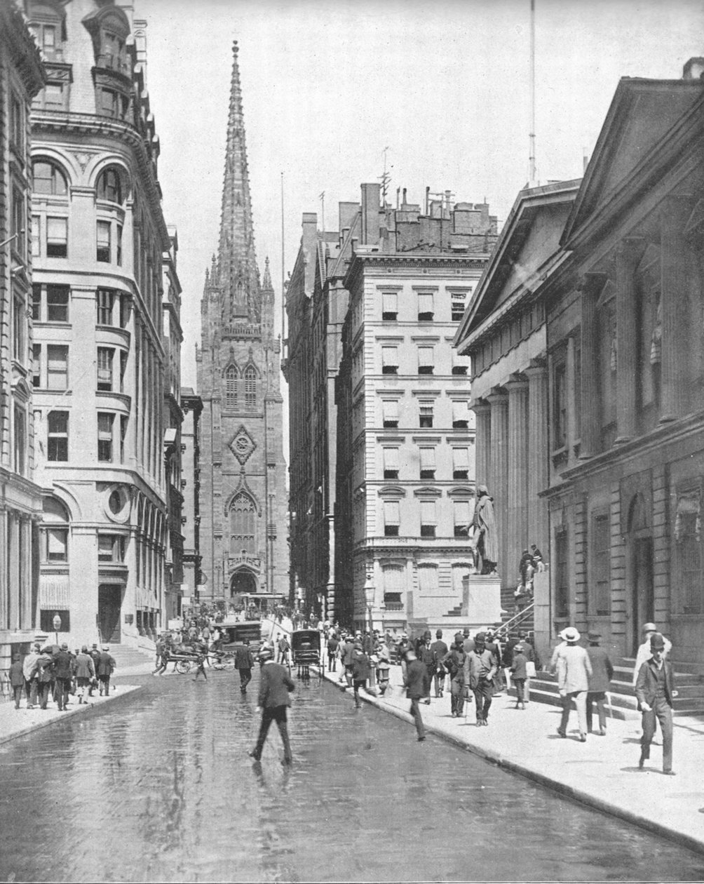 Wall Street, New York, USA, 1900. alkotó: Unbekannt