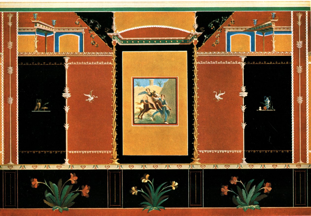 Fali dekoráció, Pompeii, Olaszország, 1928. alkotó: Unbekannt