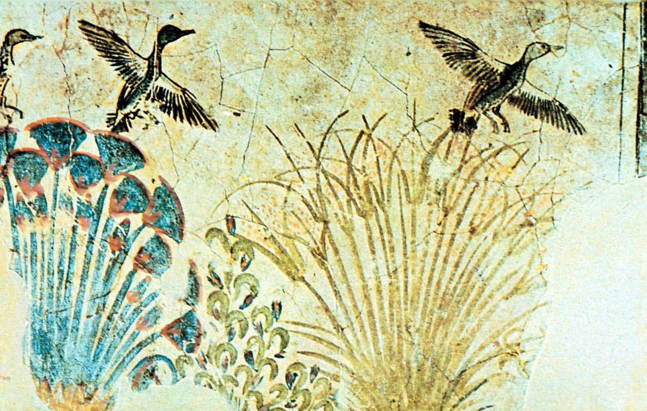 Falfestmény Ehnaton sírjáról, ókori egyiptomi, 18. dinasztia, ie 1375 körül alkotó: Unbekannt