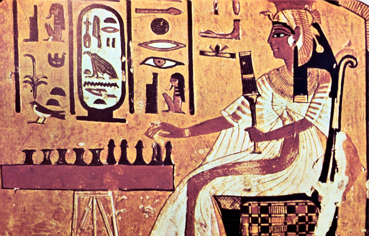 Falfestmény Nefertari sírjából, Théba, Ókori Egyiptom, 19. dinasztia, Kr. e. 13. század alkotó: Unbekannt