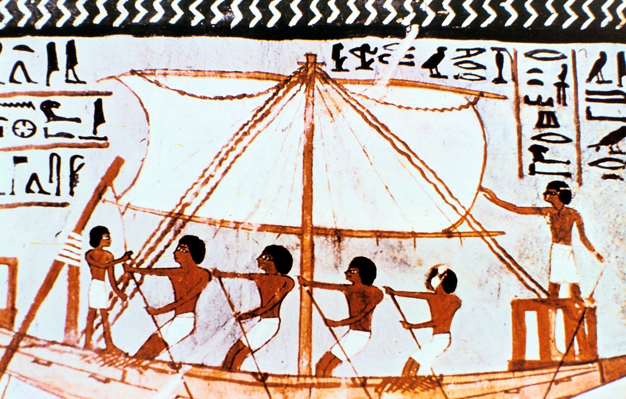 Falfestmény Sennefer sírjából, Abydos, Ókori Egyiptom, 18. dinasztia, ie 1450 körül alkotó: Unbekannt