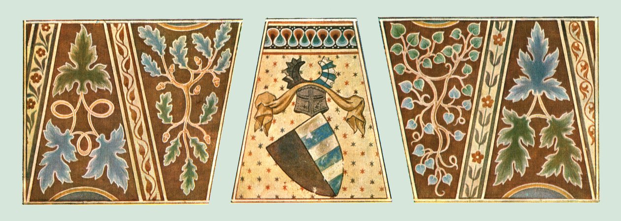 Falfestmények a St Gieri templomban, Rhazuns, Grisons, Svájc, 1928. alkotó: Unbekannt