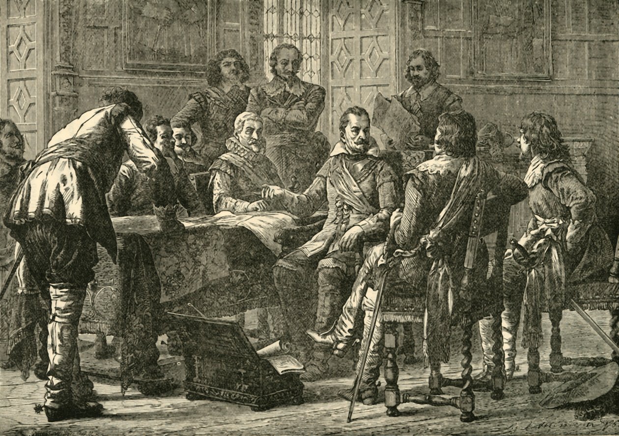Wallenstein és Tilly haditanácsot tart, 1626, 1890. alkotó: Unbekannt