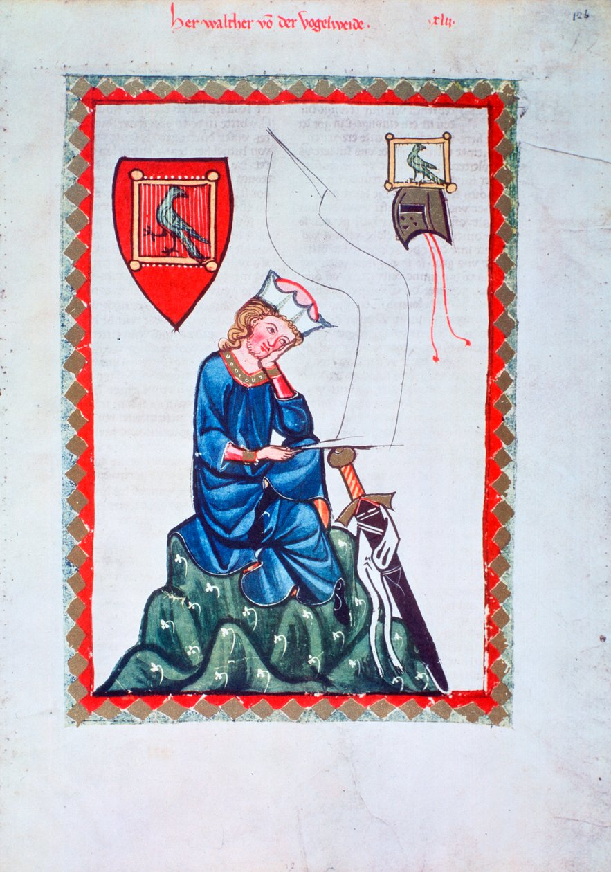 Walther von der Vogelweide, 1304-1340 alkotó: Unbekannt