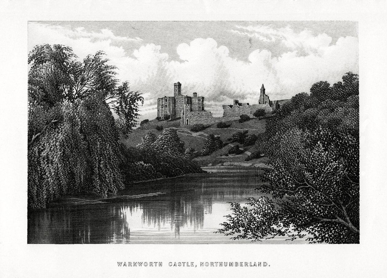 Warkworth kastély, Northumberland, 1896 alkotó: Unbekannt