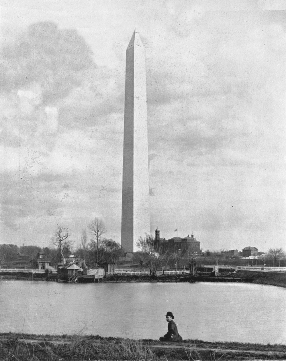 Washingtoni emlékmű, Washington DC, USA, 1900. alkotó: Unbekannt
