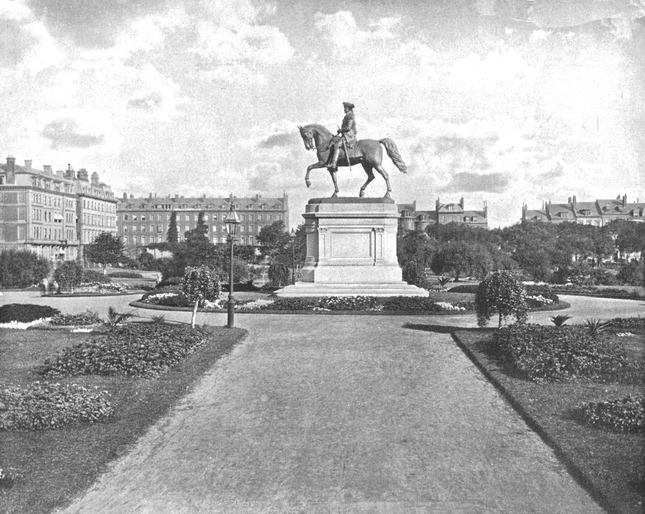 Washington-szobor, Public Garden, Boston, USA, 1900 körül. alkotó: Unbekannt