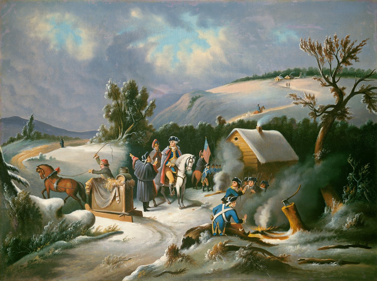 Washington Valley Forge-ban, 19. század közepe. alkotó: Unbekannt