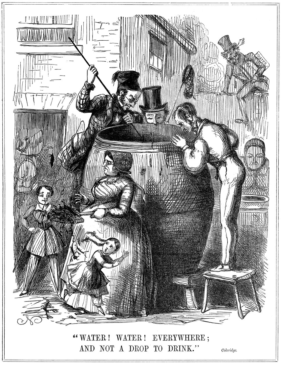Víz! Víz! Mindenhol, és egy cseppet sem inni, 1849 alkotó: Unbekannt