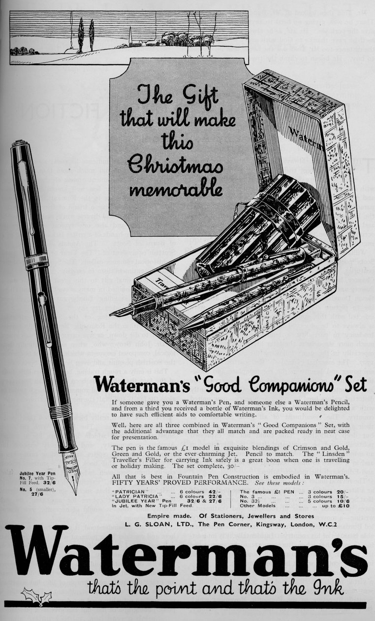 Watermans Good Companions készlet, 1934, 1934 alkotó: Unbekannt