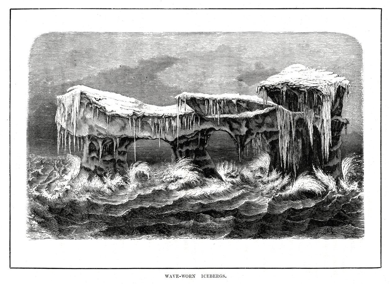 Hullám koptatta jéghegyek, 1877 alkotó: Unbekannt