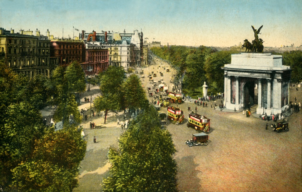 Wellington Arch és Quadriga, London, 1915. alkotó: Unbekannt