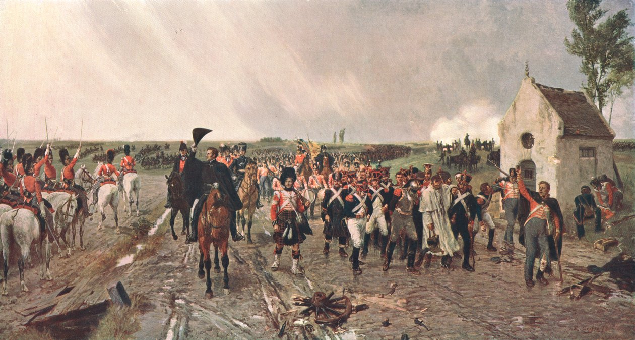 Wellingtons március Quatre Brasból Waterlooba, 1815, 1878, 1902. alkotó: Unbekannt