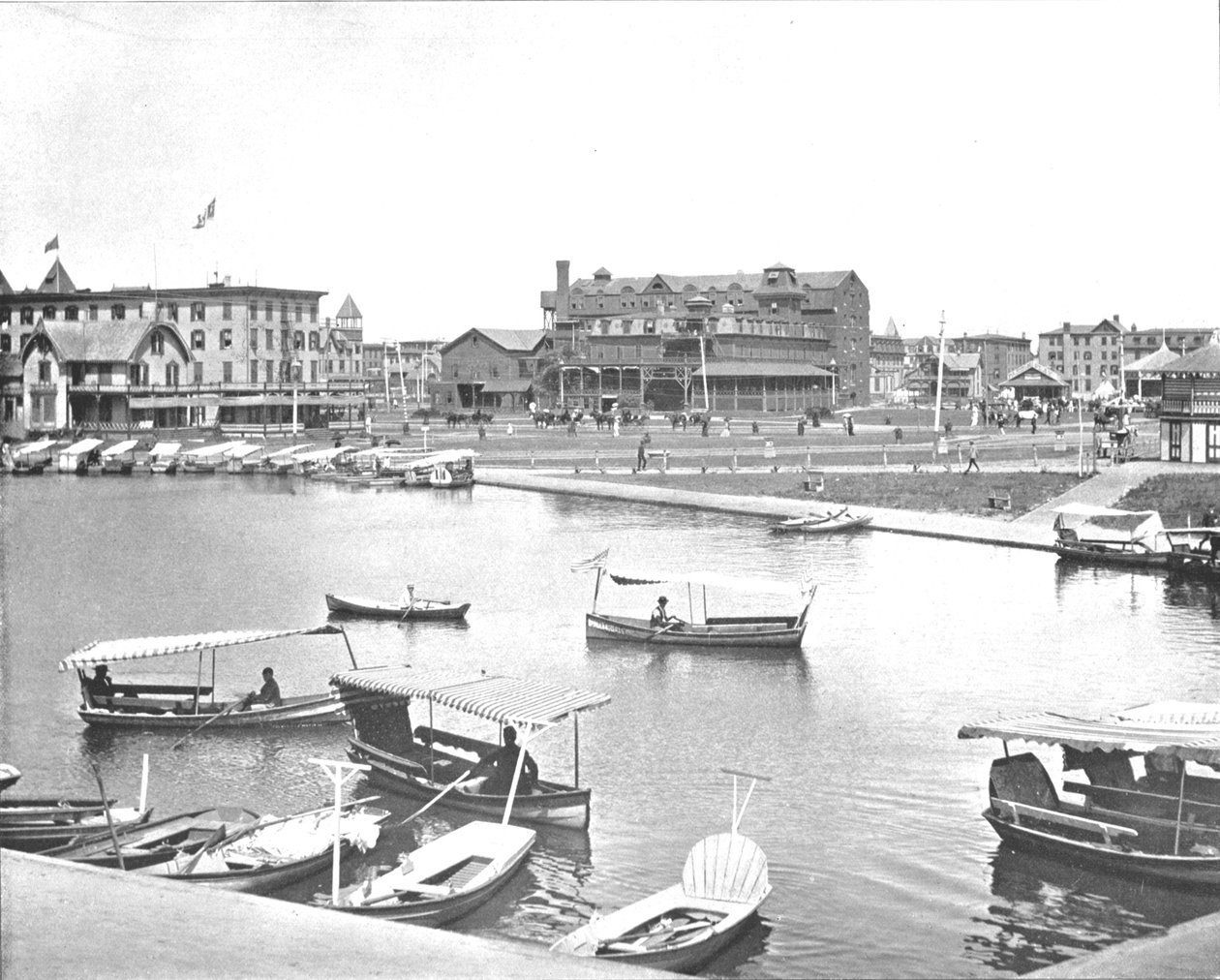 Wesley Lake, Asbury Park, New Jersey, USA, 1900. alkotó: Unbekannt