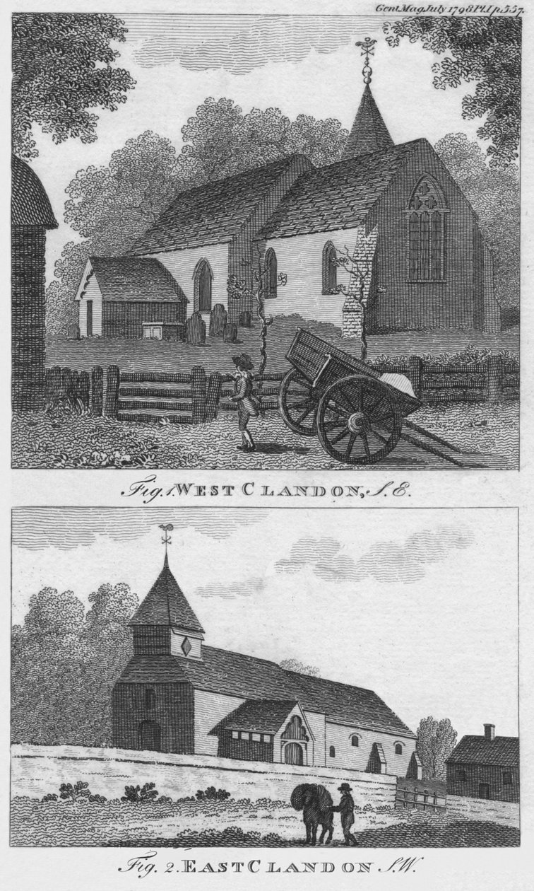 West Clandon és East Clandon, 1798. alkotó: Unbekannt