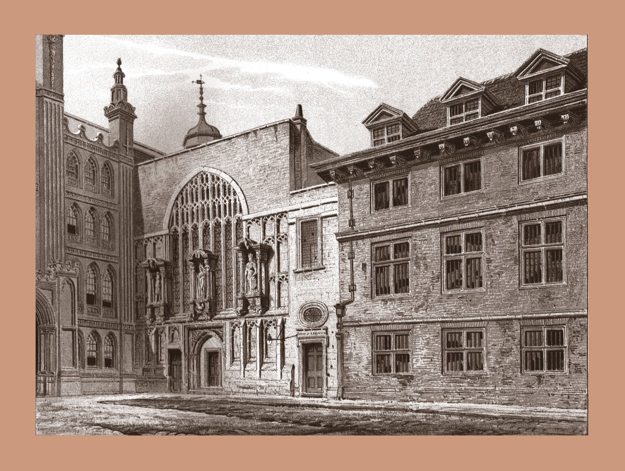 A Guildhall-kápolna nyugati frontja, 1886 alkotó: Unbekannt