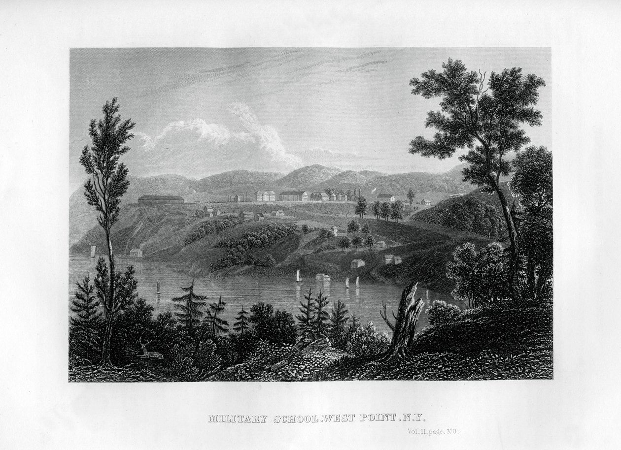 West Point Katonai Iskola, New York, 1855 alkotó: Unbekannt
