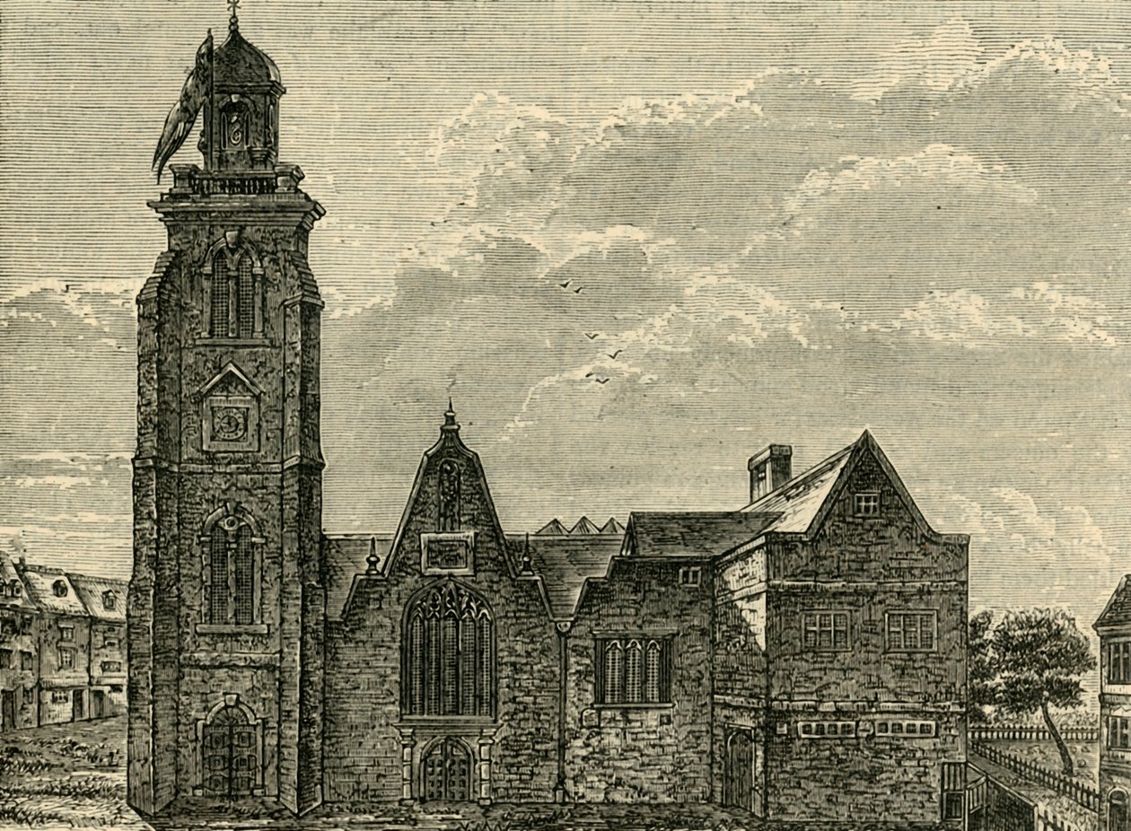 A St. Martins-in-the-Fields régi templom nyugati képe, 1721-ben, 1881-ben lebontották. alkotó: Unbekannt
