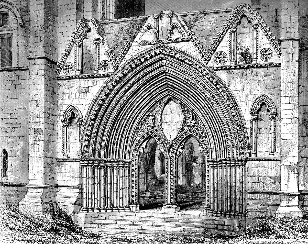 Elgin katedrális nyugati ajtaja, Elgin, Moray, Skócia, 1908-1909 alkotó: Unbekannt