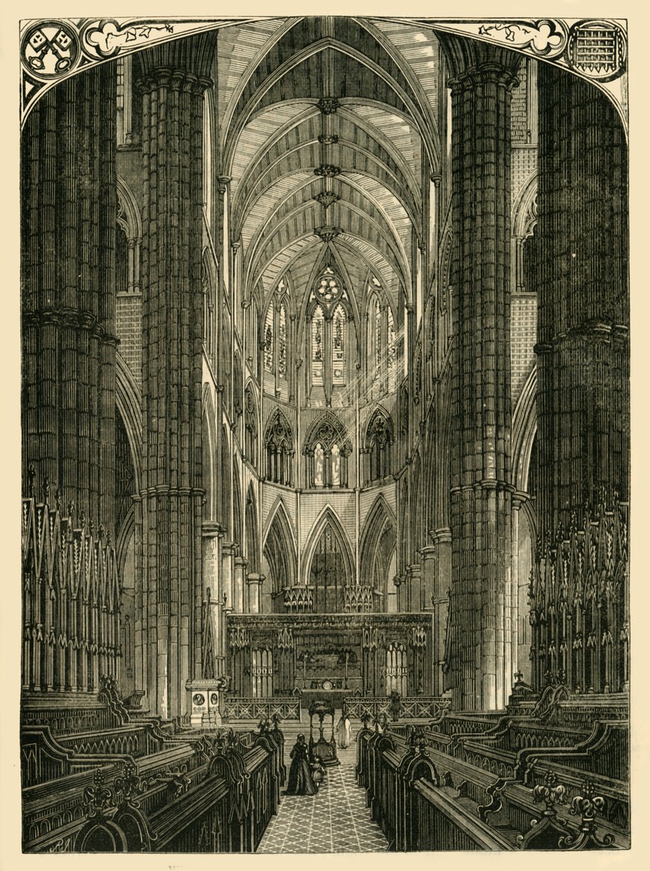 Westminster Abbey: A kórus belseje, 1881. alkotó: Unbekannt