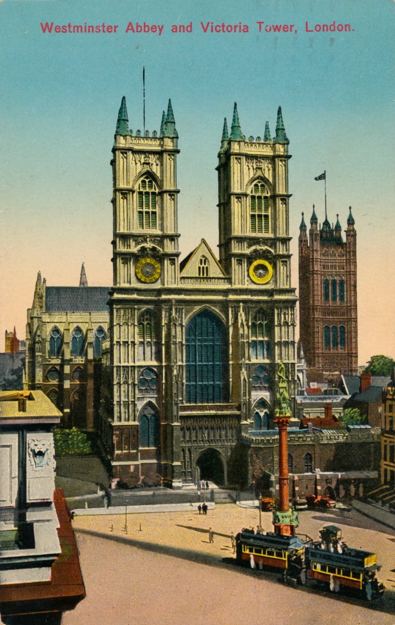 Westminster Abbey és Victoria Tower, London, 1930 alkotó: Unbekannt