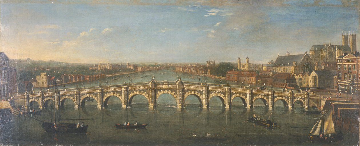 „Westminster híd a folyóról, délre nézve”, 1750. sz alkotó: Unbekannt