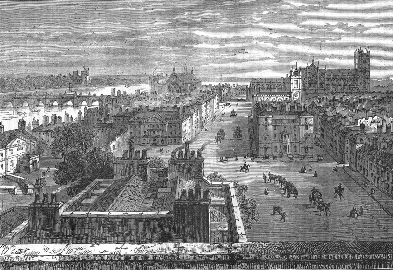 Westminster a Whitehall tetejéről, 1807 1897. alkotó: Unbekannt