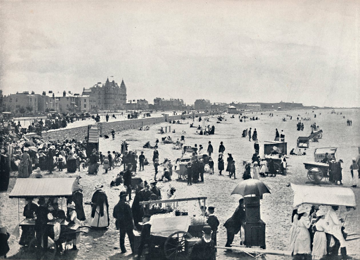 Weston-Super-Mare – Nyári jelenet a homokon, 1895 alkotó: Unbekannt