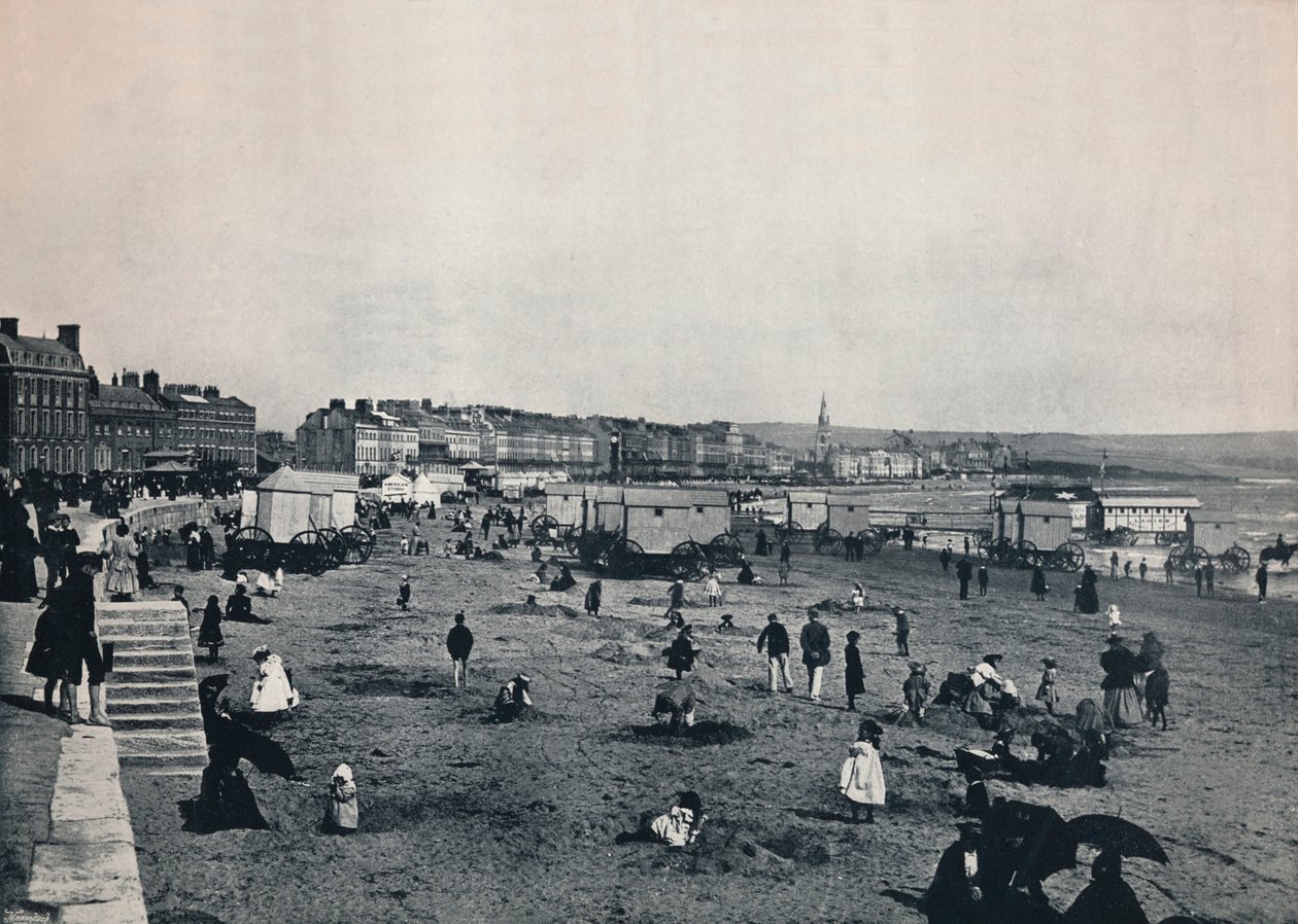 Weymouth – Általános nézet a városról és a tengerpartról, 1895 alkotó: Unbekannt