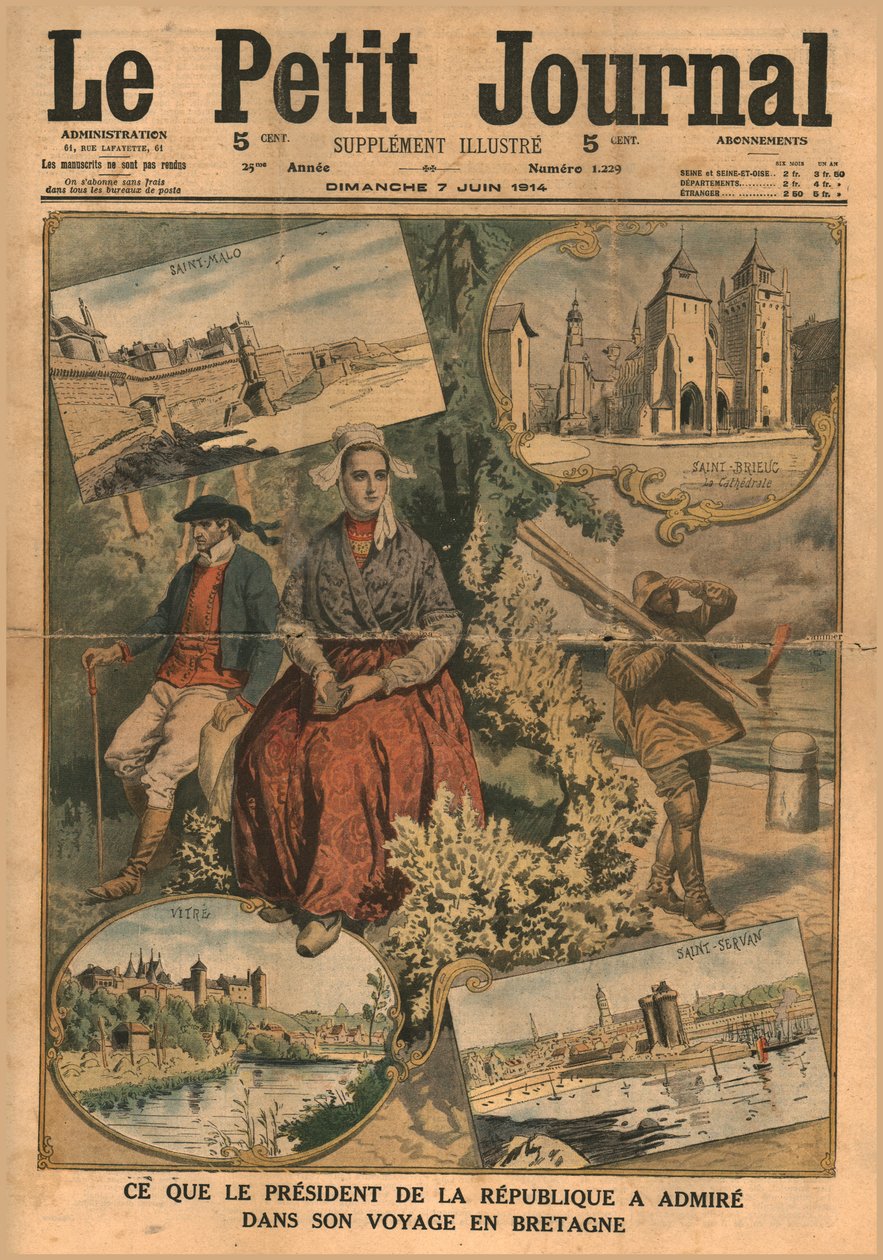 Amit az elnök csodált bretagne-i útja során, 1914-ben. alkotó: Unbekannt