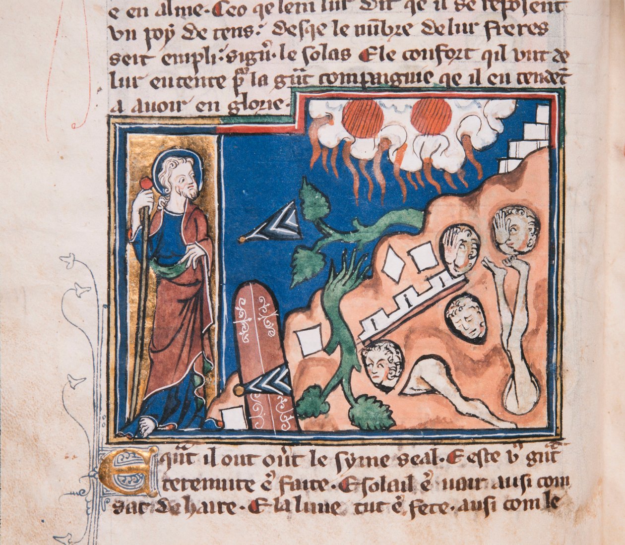 Amikor felkel, hogy megremegjen a föld... Miniatűr: Apocalypse de saint Jean, 1320 körül. alkotó: Unbekannt