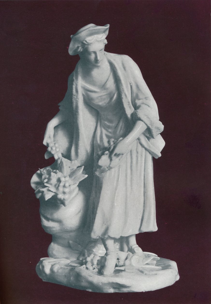 Fehér Chelsea Porcelán kertész figura, c1770 alkotó: Unbekannt