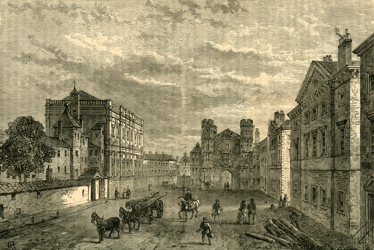 Whitehall, A Holbein Gateway felé nézve, 1881. alkotó: Unbekannt