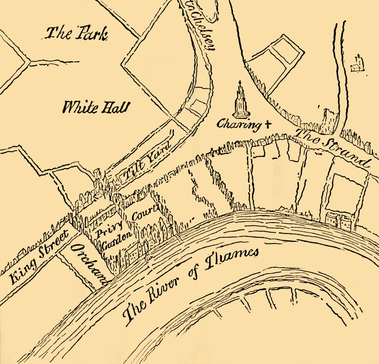 Whitehall VIII. Henrik uralkodása idején, 1881. alkotó: Unbekannt