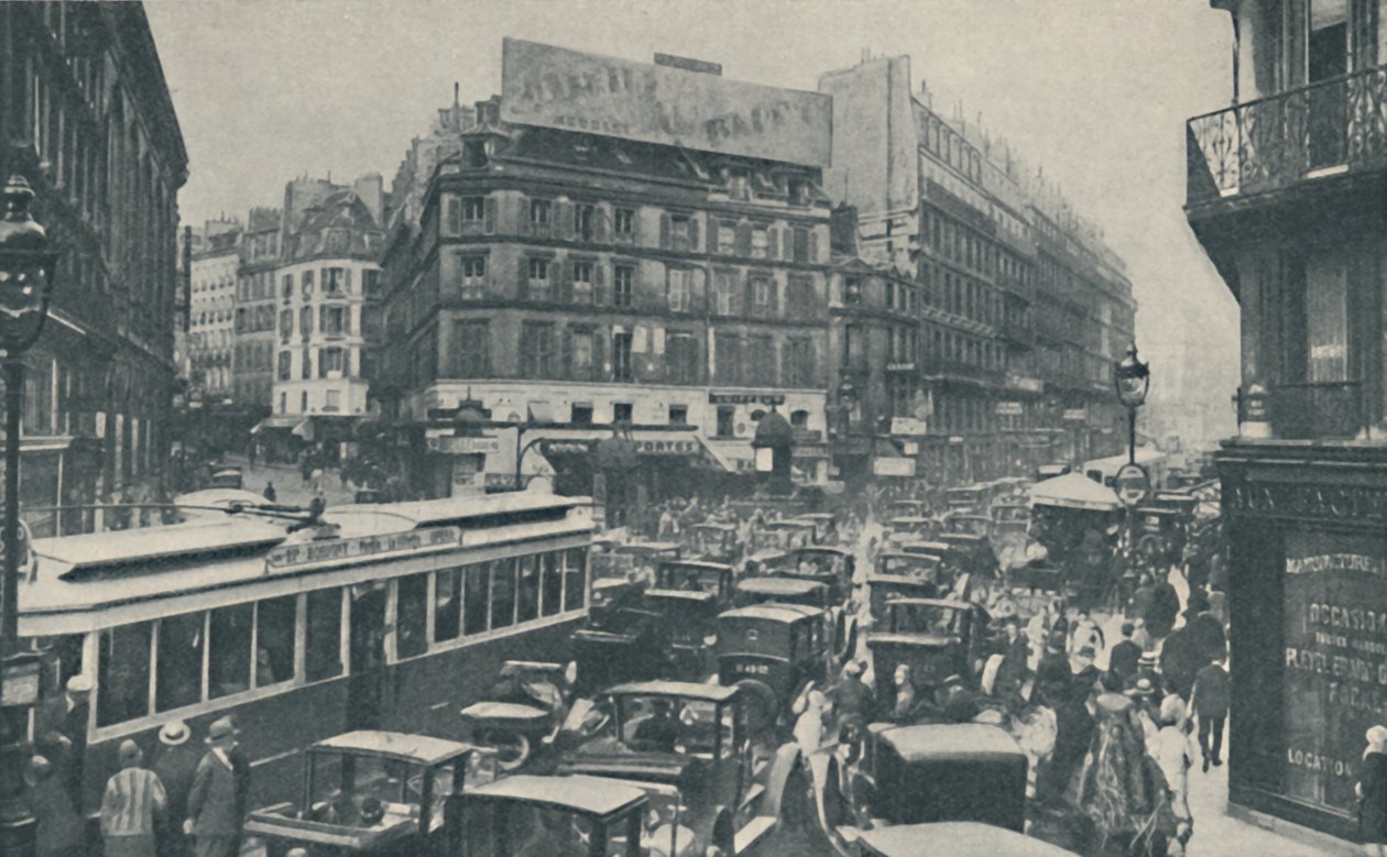 Miért van szüksége Párizsnak állandó tervezésre: Forgalmi blokk a főutcában, 1935 alkotó: Unbekannt