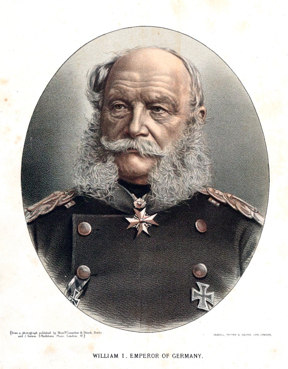 I. Vilmos porosz király és német császár, 1880 körül alkotó: Unbekannt
