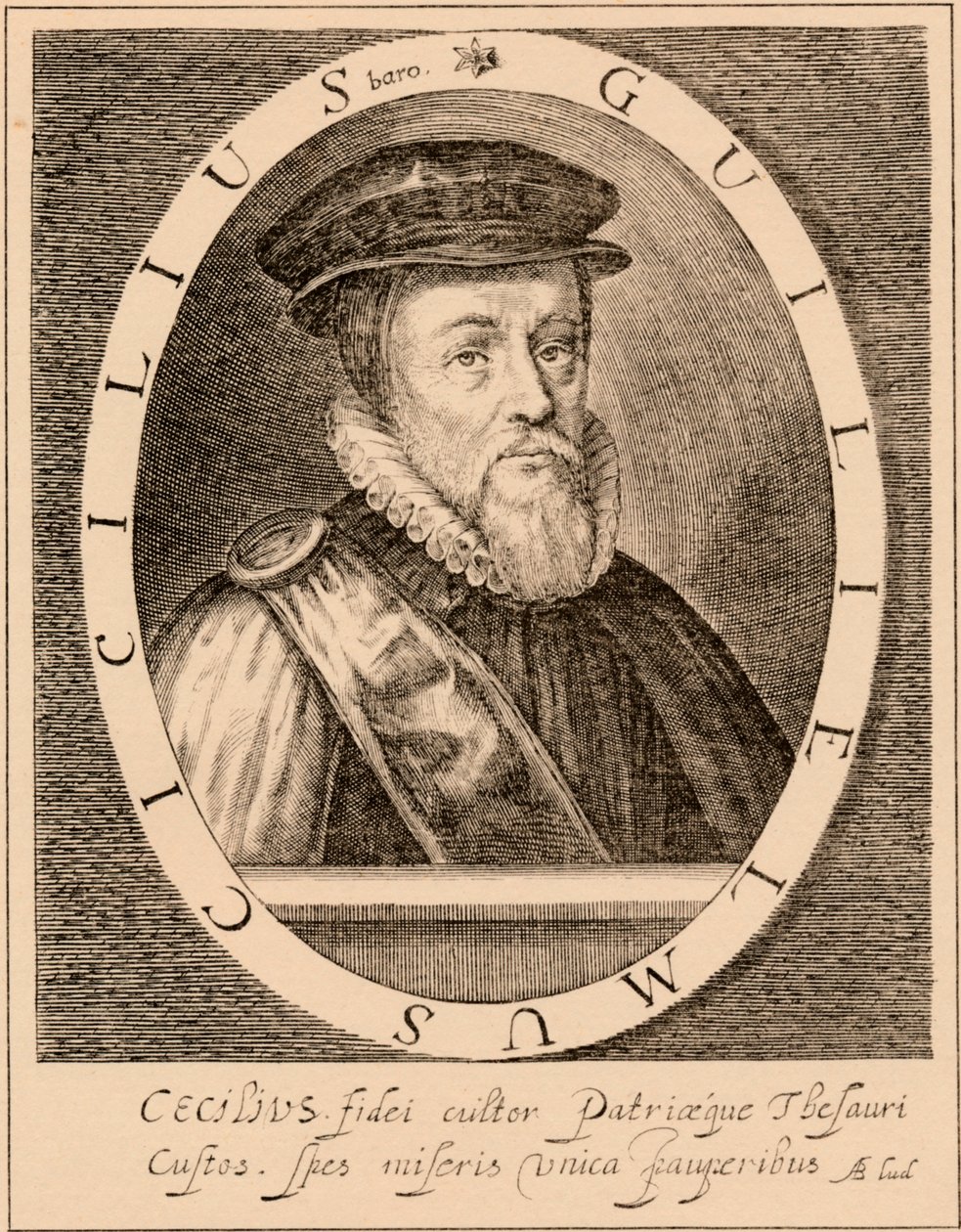 William Cecil, Burghley 1. báró 1520-1598, angol államférfi, 1889 alkotó: Unbekannt