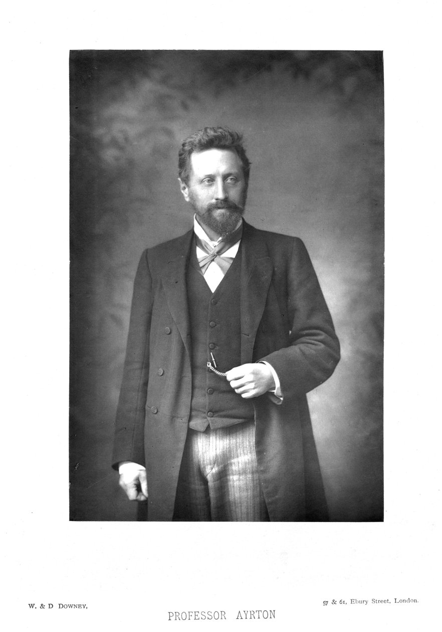 William Edward Ayrton 1847-1908, brit fizikus, villamosmérnök és feltaláló, 1890 alkotó: Unbekannt